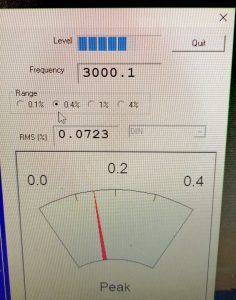 measured frequency after