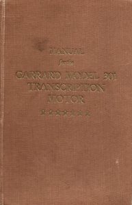 Garard 301 manual