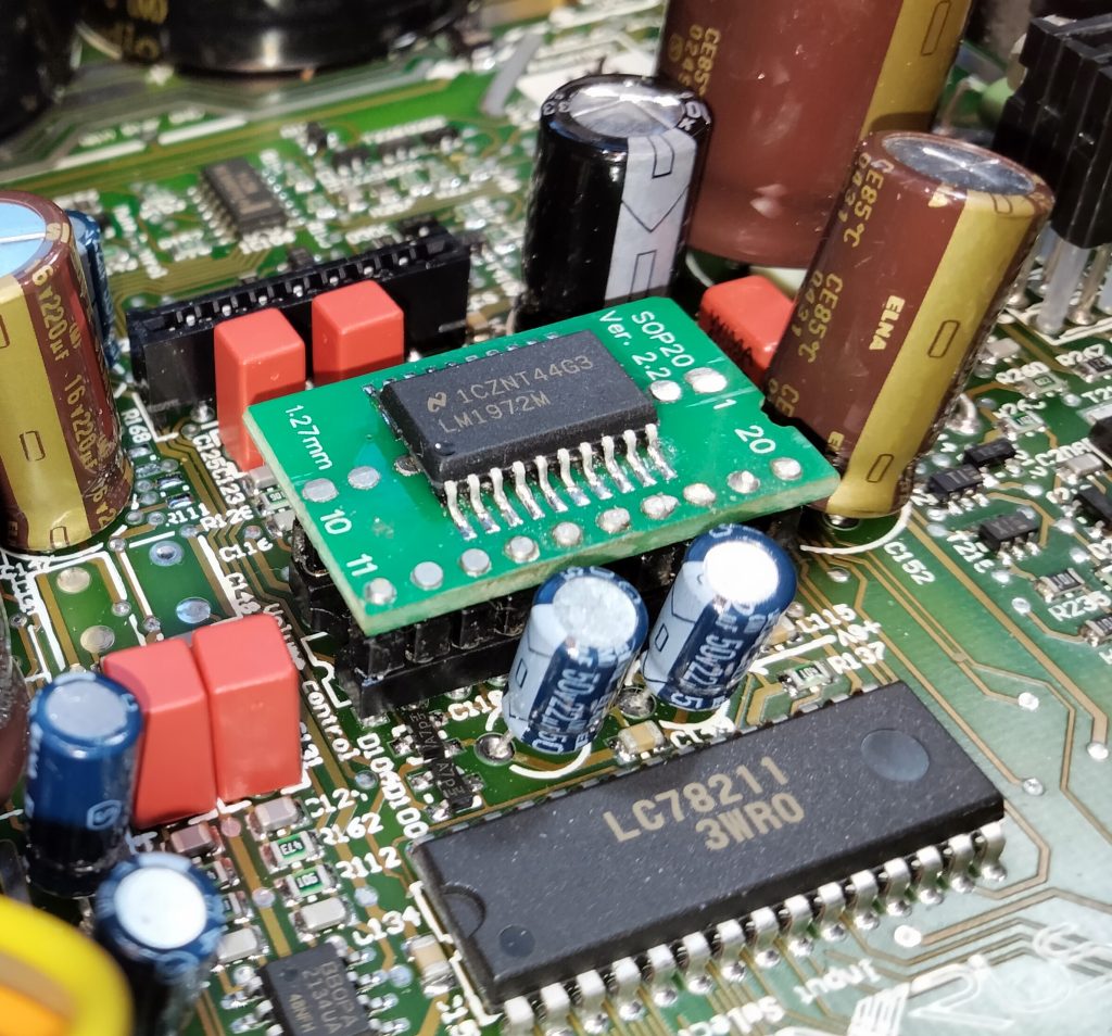 Cyrus 8 with new SOIC LM1972 volume chip